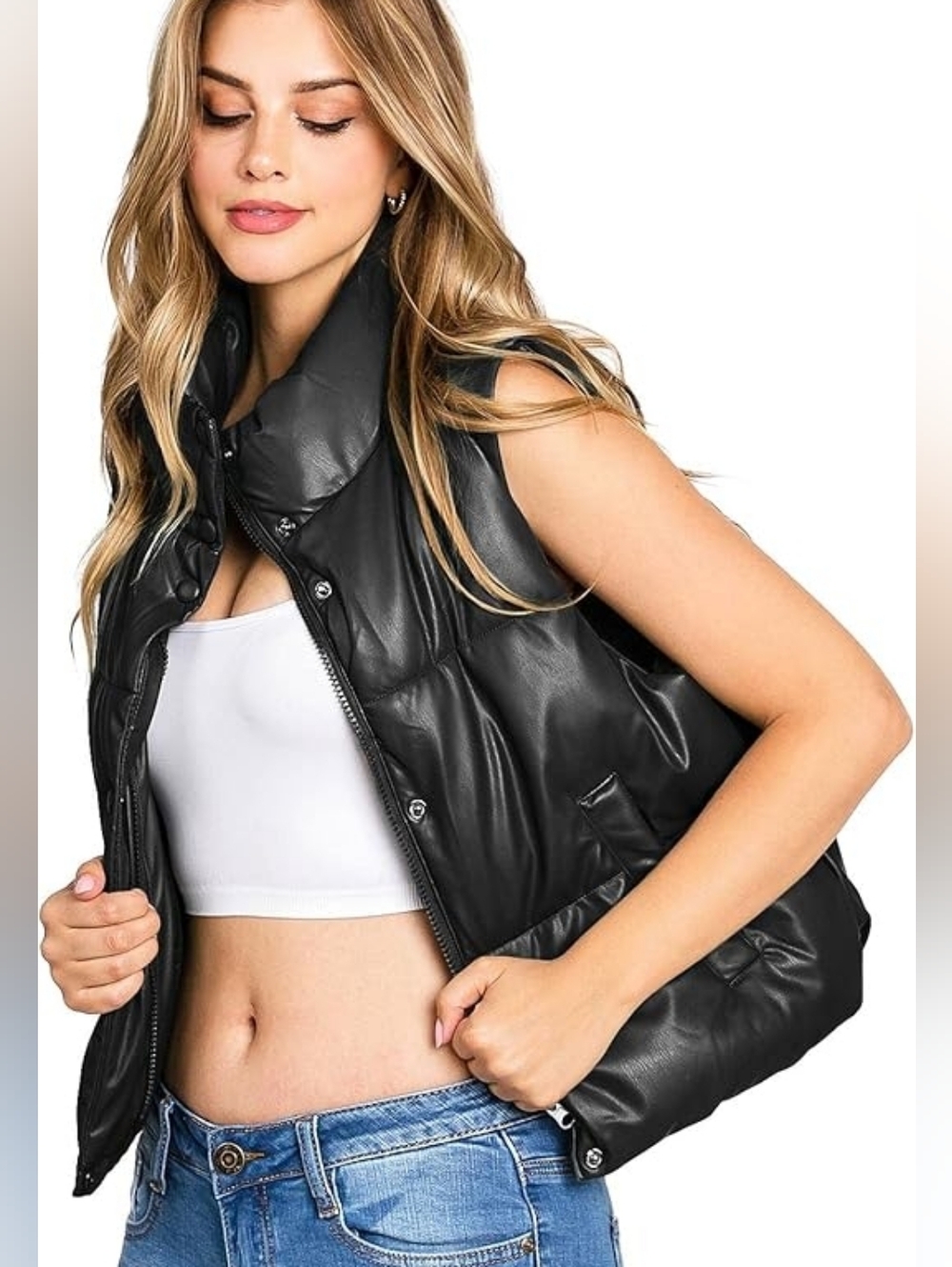 Love Tree Black Puffer Vest